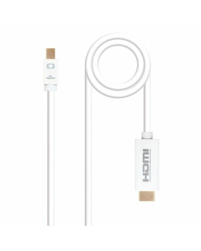 NANOCABLE Mini DisplayPort to HDMI Adapter - White 2m - 4K UHD Video
