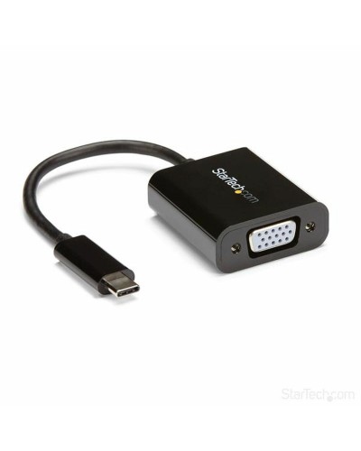 Startech USB-C-auf-VGA-Adapter Schwarz - Tragbarer Videokonverter
