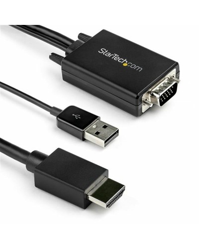 Startech HDMI auf VGA Adapter 2m - Schwarzes Video Konverterkabel für PC/TV
