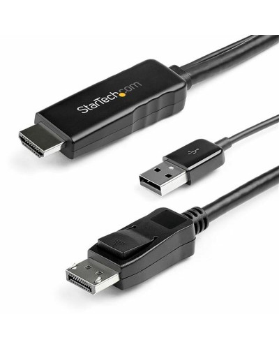 Startech Adaptador DisplayPort a HDMI 3m - Cable Convertidor Negro - Video 4K
