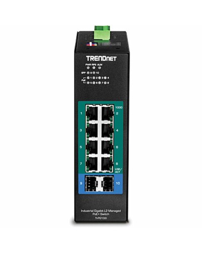 Trendnet TI-PG102I Switch Industriale Gigabit PoE+ - 2 Porte + SFP
