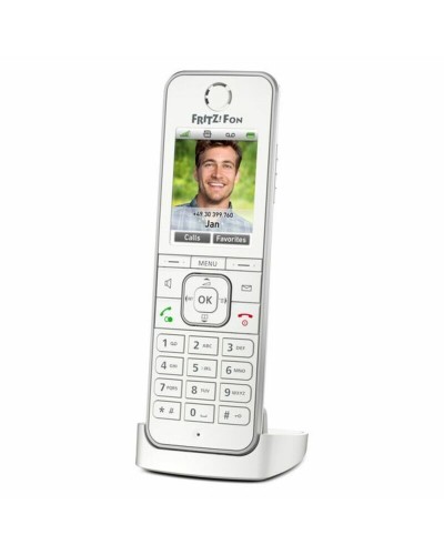 Fritz!Fon C6 Blanc - Téléphone sans fil DECT HD - Écran couleur
