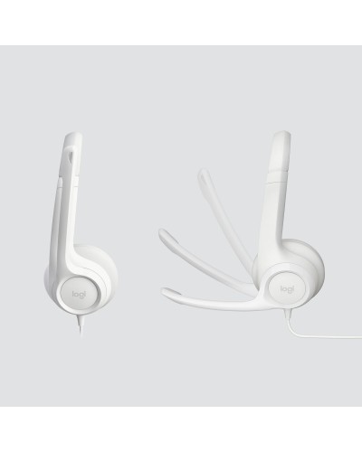Logitech H390 USB-Headset mit Mikrofon, Weiß - Ideal für PC und Homeoffice
