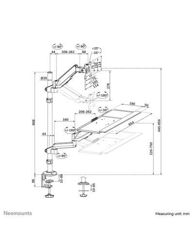 Schermtafel Support Neomounts DS90-325BL1