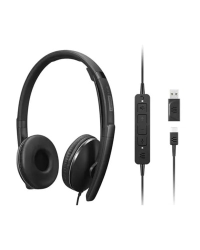 Lenovo Écouteurs Intra-Auriculaires Noirs 4XD1M45627 - Audio Clair et Basses Puissantes
