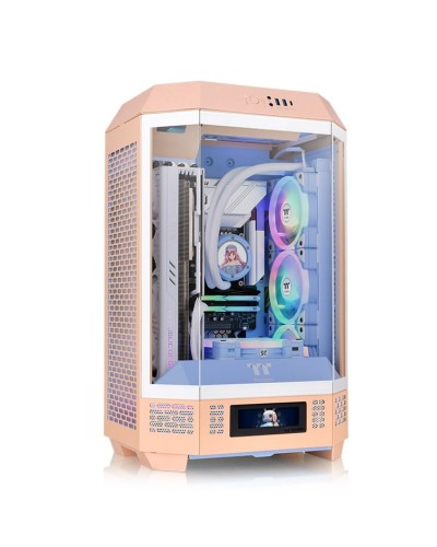 Thermaltake Tower 300 Peach Fuzz - ATX Mid-Tower PC-Gehäuse Offenes Design - Pfirsich
