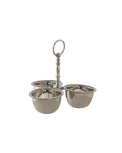 Centro de Mesa DKD Home Decor Plateado Cromado, 24 x 24 x 18 cm
