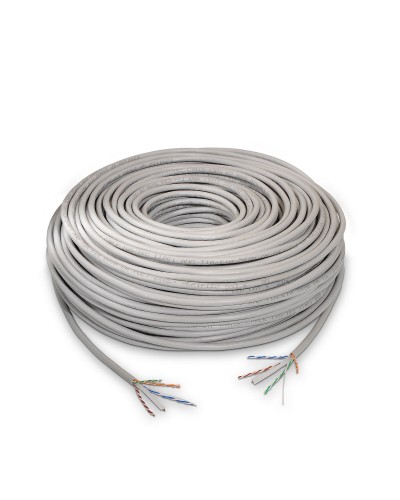 Aisens Câble Réseau UTP CAT6 Gris - Bobine 305m - Installation Rigide
