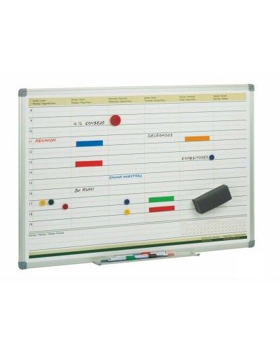 Faibo Magnetic Whiteboard 60x90 cm - Weekly Planner Erasable
