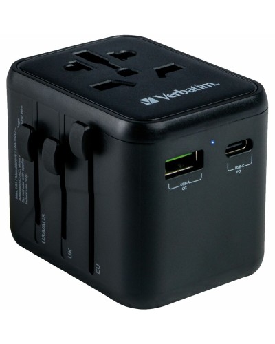 Verbatim UTA-02 Adaptateur de Voyage Universel - Prise Internationale Compacte
