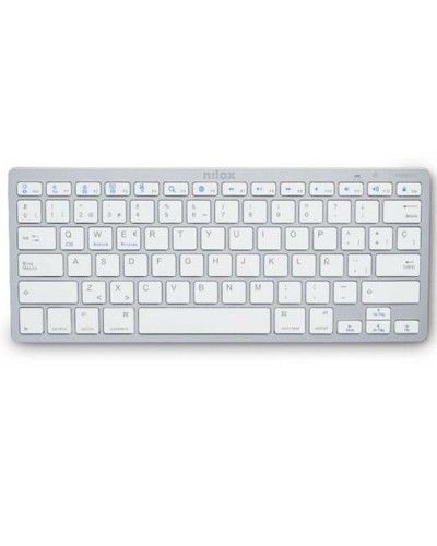 Näppäimistö Nilox NXKB01S Valkoinen Espanjalainen Qwerty