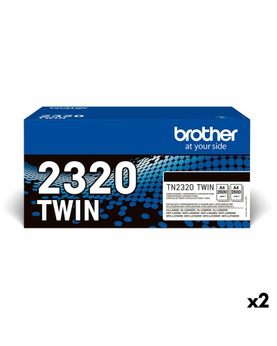 Brother Toner Schwarz L2300D/L2340DW (2 Einheiten) - Original, Hohe Reichweite, Laserdruck
