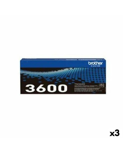 Brother Toner Nero TN-3600XL (x3) - HLL5210/6210/6410 DCP5510 Originale
