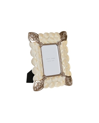 Kuvakehys DKD Home Decor 20,4 x 2,5 x 26 cm Kupari Valkoinen Hartsi Romanttinen