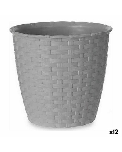 Kruka Stefanplast Grå Plast 14 x 13 x 14 cm (12 antal)