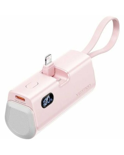 Vention Powerbank 4800mAh Rosa - Portátil, Carga Rápida, Compacta
