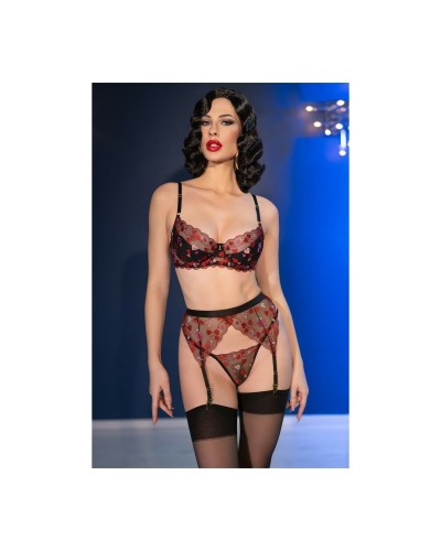 Chilirose Lingerie Sensuelle : Ensemble de Lingerie Femme Dentelle Noire Élégant
