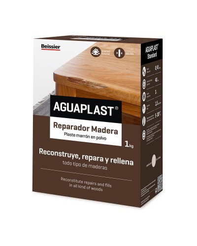 Aguaplast Powdered Light Brown Plaster for Repairs and Finishes - 1 kg
