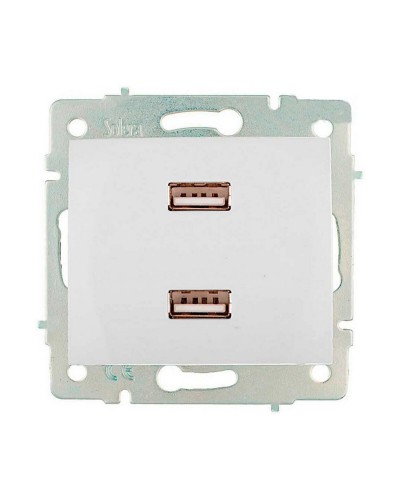 Placca Interruttore Solera, Bianca, 1 Busto, Presa Schuko