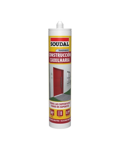Soudal Silikon Konstruktion Transparent | Haftet auf Vielfältigen Oberflächen | Wasserdicht | 290 ml
