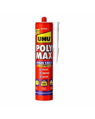 Sellador Adhesivo UHU Poly Max High Tack Express, Blanco, 440g, Tubo
