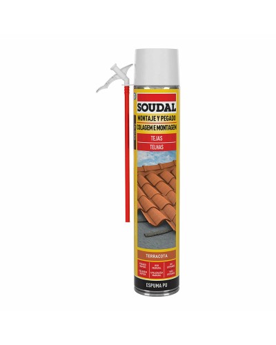 Soudal Polyurethane Roof Red, 750 ml Polyurethane Foam for Roof Waterproofing
