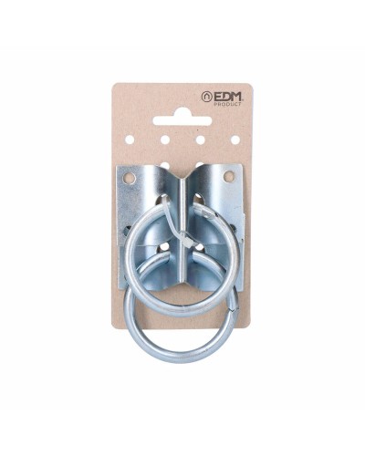 Chrome Silver EDM Dog Parking Rings - 70 x 45 mm (2 Pieces)
