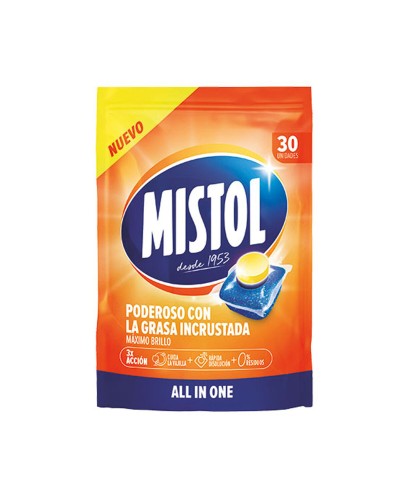 Mistol Pastiglie Lavastoviglie Premium, 30 Compresse, Pulitura Efficace