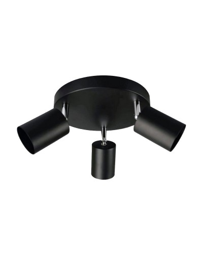 Lámpara de Techo Negra EDM GU10 50 W - Ø 20 x 9 x 14,6 cm
