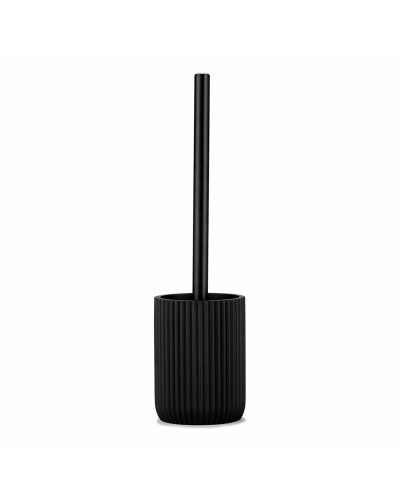 Brosse WC Andrea House Mat Noir, Résine (9,5 cm Ø x 36 cm)
