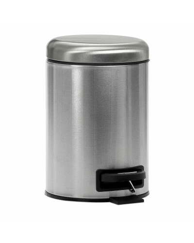 Pedaalemmer Andrea House Metaal Zilver 3 L (Ø 17,5 x 23 cm)