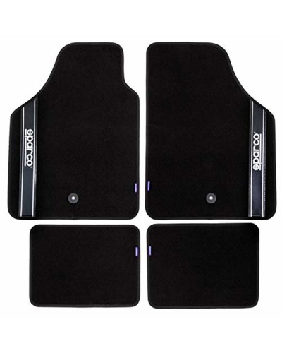 Vloermattenset voor auto Sparco Strada 2012 B Universeel Zwart (4 pcs)