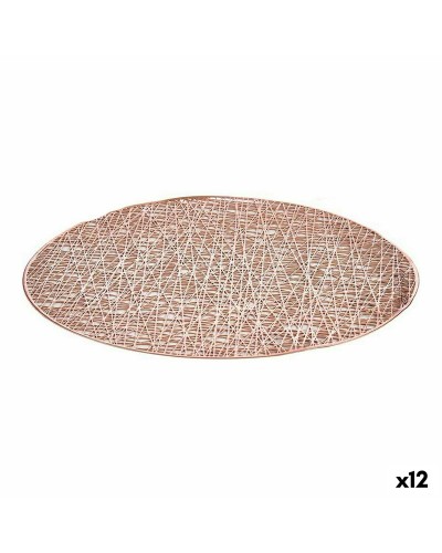 Placemat Roze Plastic (Ø 38 cm) (12 Stuks)