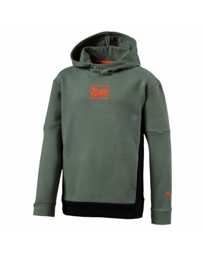 Puma Style Hoody B: Unisex Olive Hoodie with Hood - Laurel Wreath
