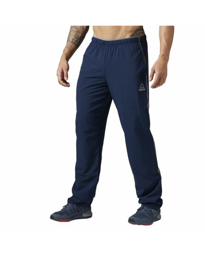 Reebok Workout Ready Pantalón Deportivo Hombre - Azul Marino, Transpirable
