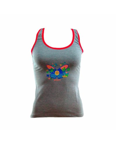 Rox Damen Tanktop Butterfly Dunkelgrau - Sport & Freizeit
