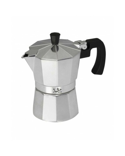 Italienischer Kaffeebereiter JATA CCA3 - Silber Aluminium 3 Tassen - Moka Espresso
