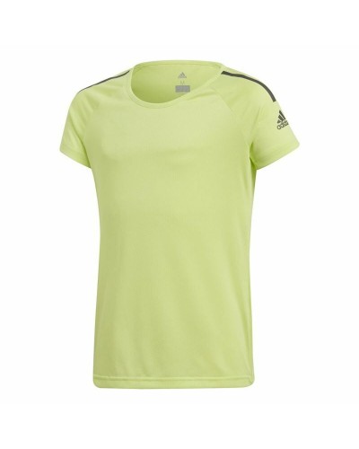Adidas Camiseta de Entrenamiento Cool Niño: Verde Limón, Manga Corta - Transpirable
