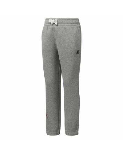 Reebok Elem Fleece : Pantalon de Sport Garçon Gris Foncé - Chaud et Confortable

