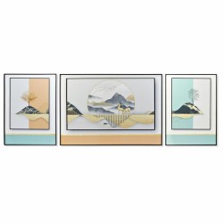'Decorative paintings DKD Home Decor Mountain, set of 3, 200 x 3 x 70 cm, modern abstract art'
