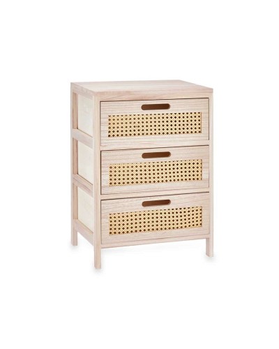 Ladenkast GiftDecor Rattan Natuurlijk 40 x 58 x 29 cm 3 lades