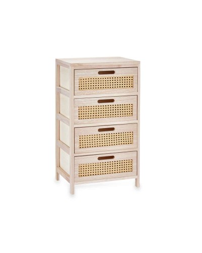 Commode 4 Tiroirs en Rotin Naturel GiftDecor, 40x73x29 Cm

