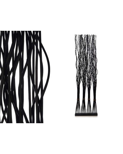 Biombo GiftDecor MJ84091-N Negro | 50x182x13 cm | Madera de sauce | 4 cuerpos
