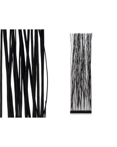 Biombo GiftDecor Varas Negro de Sauce: Elegancia y Privacidad para Interiores y Exteriores.
