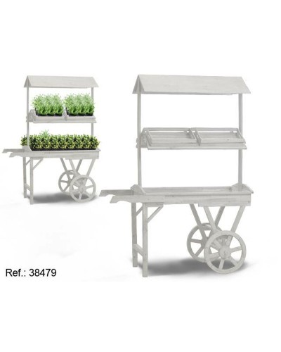 Ibergarden Rollenuntersetzer aus Tannenholz für Töpfe bis 130 cm
