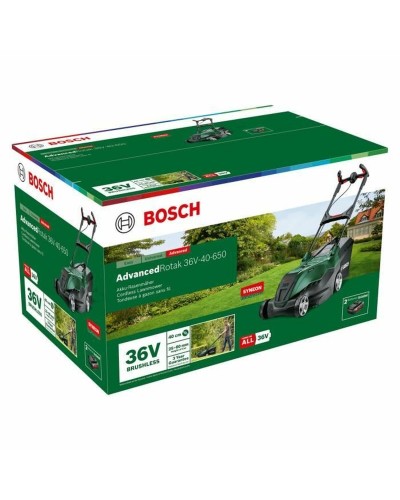 BOSCH 36V-40 cordless lawnmower with 65 cm cutting width
