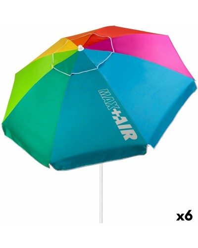 Sombrilla Aktive Multicolor 2 m x 2 m, Estructura de Acero para 6 Sillas.
