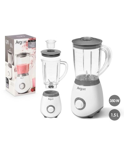 Mixeur Argon JE-802A Blanc/Gris - 350W, 1.5L - Puissant et Compact

