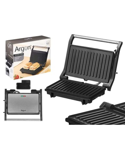Argon Y-8831 Grill de Contact 1000W - Plaque Antiadhésive pour Toasts et Paninis
