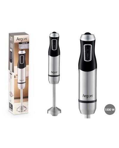 Argon SW-227-BL Batidora de Inmersión 1500W, Negro/Acero Potente
